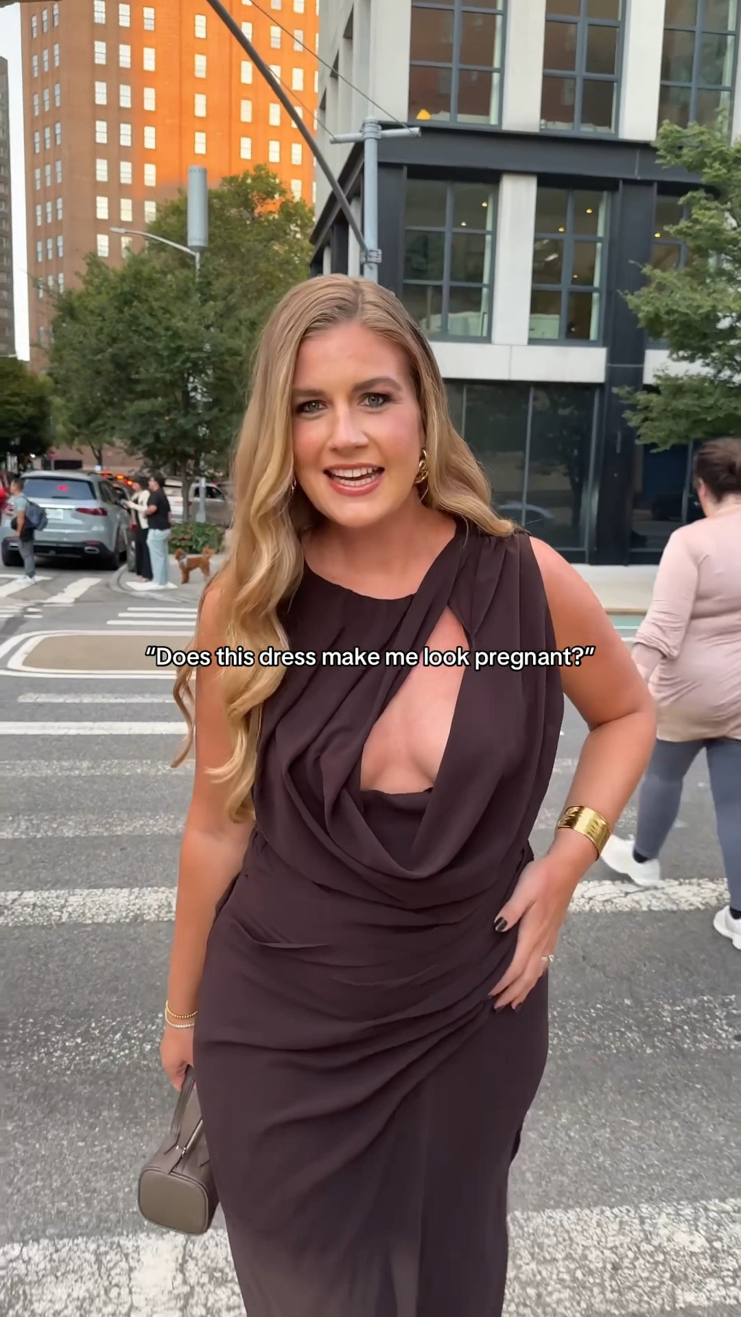 This dress was perfect for a formal night out, and I would highly recommend for a wedding! The rouching in the middle is a nice distraction from your mid section, along with the keyhole in the chest area, so I would highly recommend if you need a formal wear piece During your second trimester! I am only 21 weeks, so I can’t speak for this stress further along in a pregnancy, but definitely think it has potential and would recommend trying if you are looking for something!

#LTKMidsize #LTKWedding #LTKBump