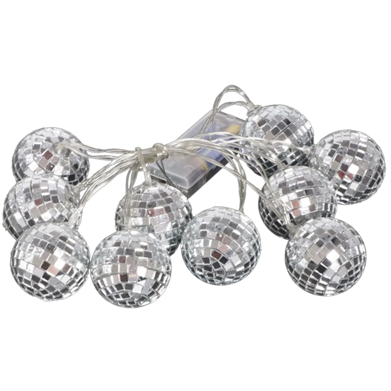 Doolland 10Pcs Led Disco Ball String Lights Mirror Led Party Light Glass Ball Light Decorative Li... | Walmart (US)
