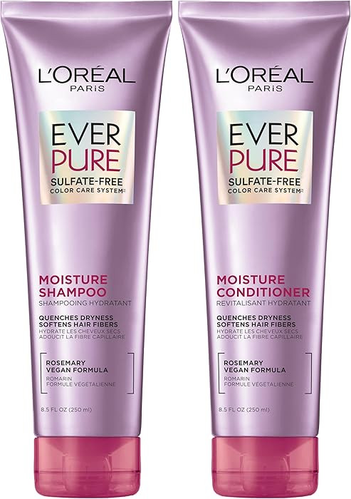 L'Oreal Paris Moisture Sulfate Free Shampoo and Conditioner Set, Hair Care for Color-Treated Hair... | Amazon (US)