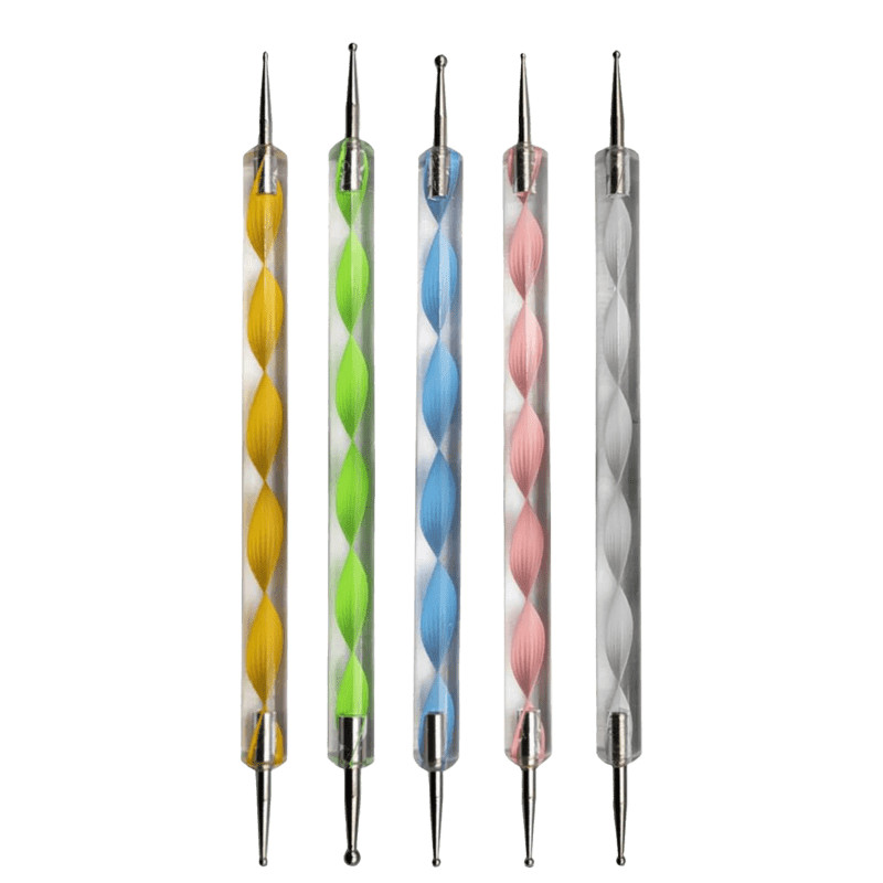 Kit Arte Sedução Boleadores Ponta Dupla para Decoração de Unhas e Pontilhismo (5 Unidades) | Beleza Na Web (BR)