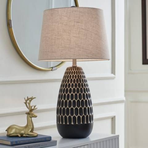 Lite Source Rupali Black Ceramic Table Lamp | Lamps Plus