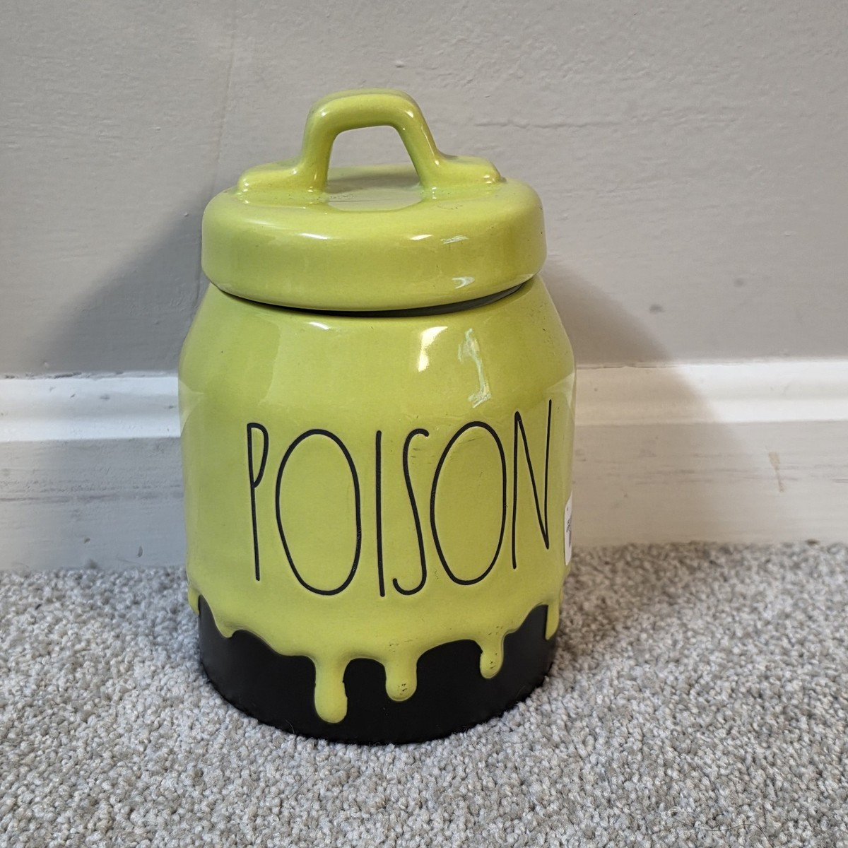 Rae Dunn Halloween 2023 “ Poison!" 3D Drip Effect Slime Green Canister NEW | eBay US