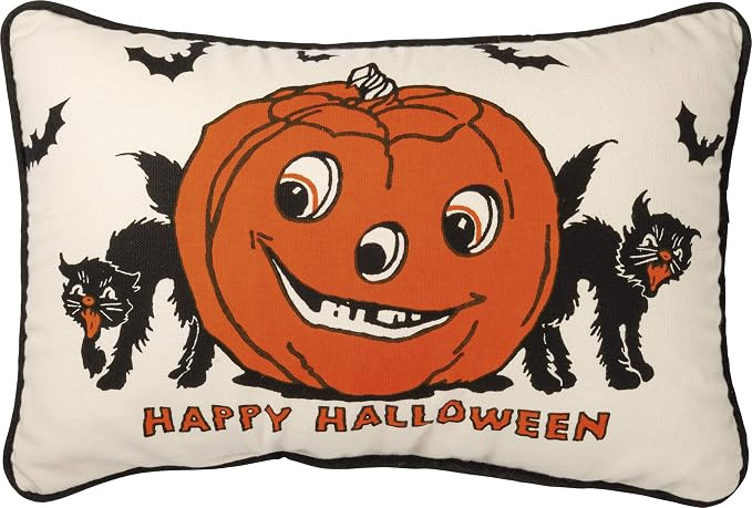 Primitives by Kathy Retro-Inspired Halloween Throw Pillow, 15 x 10-Inch, Vintage-Inspired Cotton ... | Amazon (US)