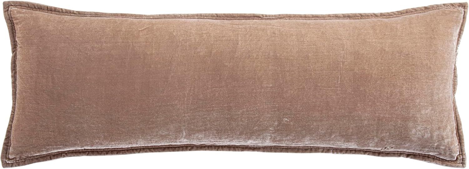 HiEnd Accents Stella Faux Silk Velvet Lumbar Pillow, 14x42 inch, Dusty Rose, Romantic Western Mod... | Amazon (US)