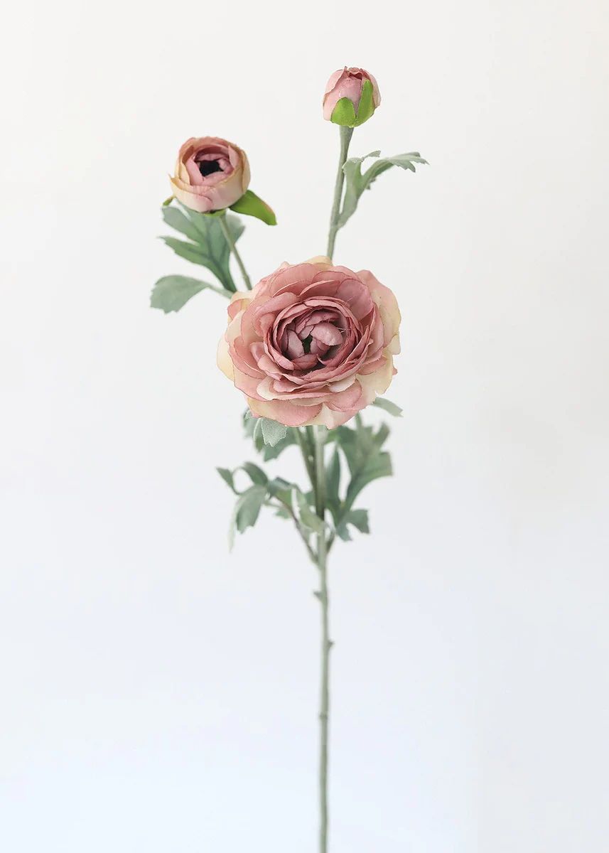 Antique Mauve Artificial Ranunculus Flowers - 26 | Afloral