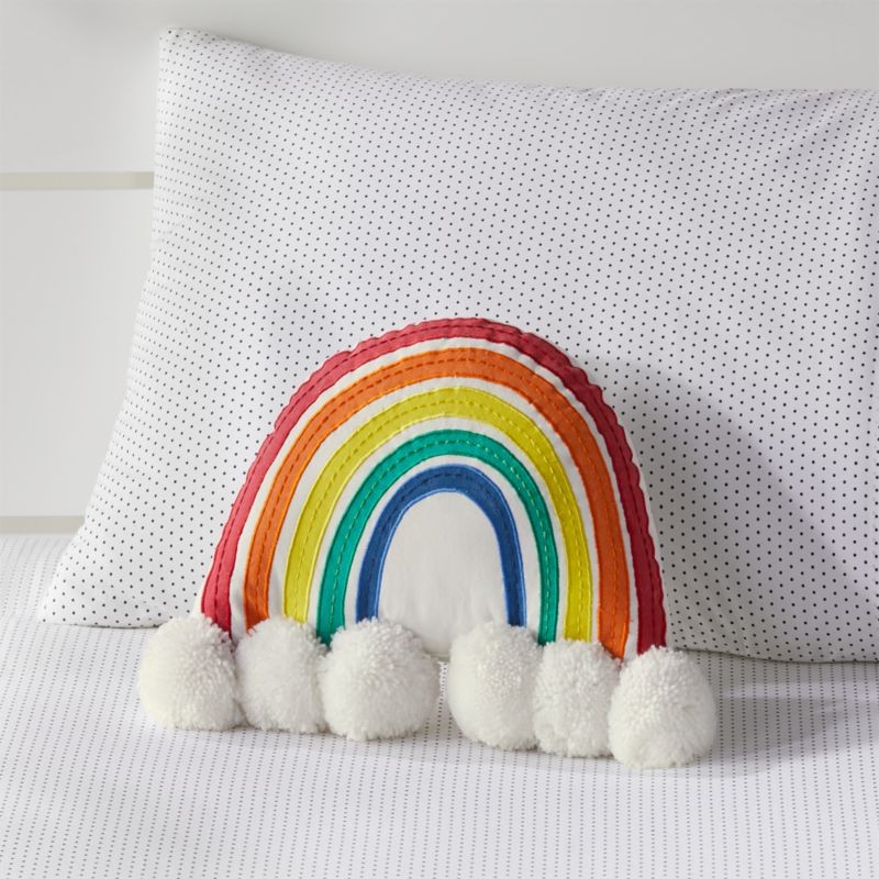 Rainbow Throw Pillow + Reviews | Crate and Barrel | Crate & Barrel