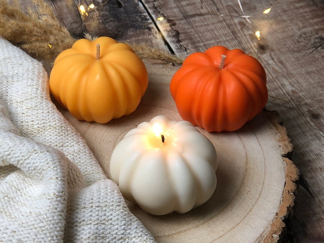 Pumpkin Candle Set, Autumn Harvest Candle, Fall Decorative Candle, Halloween Home Decor, Thanksgi... | Etsy (US)