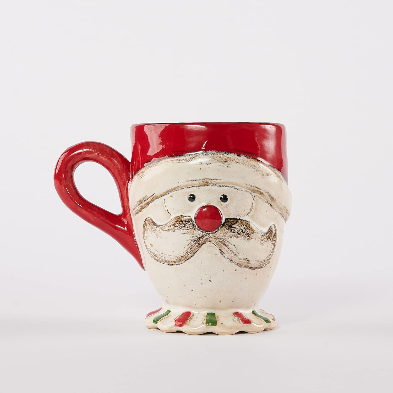 Mud Pie, Santa, Farmhouse Christmas Pedestal Mug, 16 oz, 1 Count (Pack of 1) | Amazon (US)