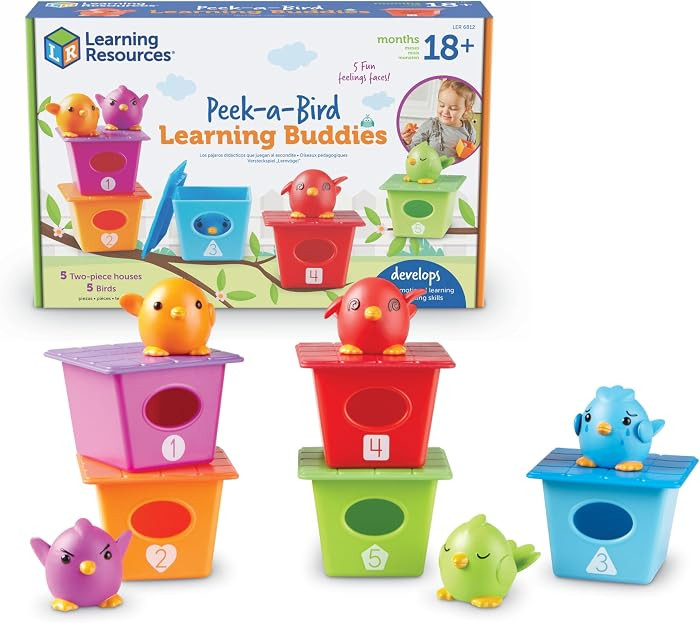 Learning Resources Peek-a-Bird Learning Buddies - 15 Pieces, Age 18 Months+ Toddler Learning Acti... | Amazon (US)