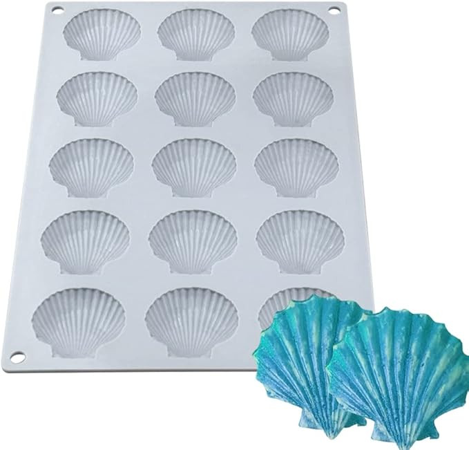 mostsom Silicone Sea Shell Mold Baking Mould Ice Cube Tray Shell Shape Silicone Mold for Chocolat... | Amazon (US)