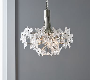 Monique Lhuillier Crystal Butterfly Chandelier | Pottery Barn Kids