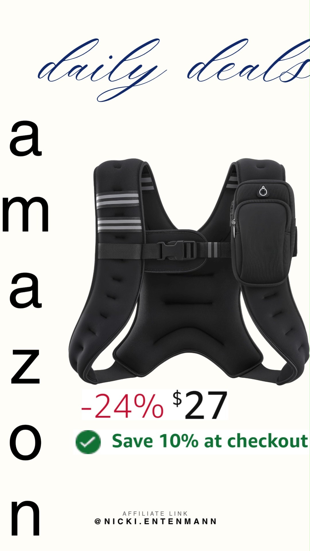Boost your training with the ZELUS Weighted Vest built for comfort and endurance. Add resistance to workouts and enjoy hands free strength building that keeps fitness goals within reach. #zelus #weightedvest #fitnessgear #workoutwear #gymstyle #trainingessentials #activewear #sportsstyle #shoppingdeal #modernliving 🏋️‍♂️🎽🔥 

 #LTKfitnessgoals #LTKActive #LTKSaleAlert