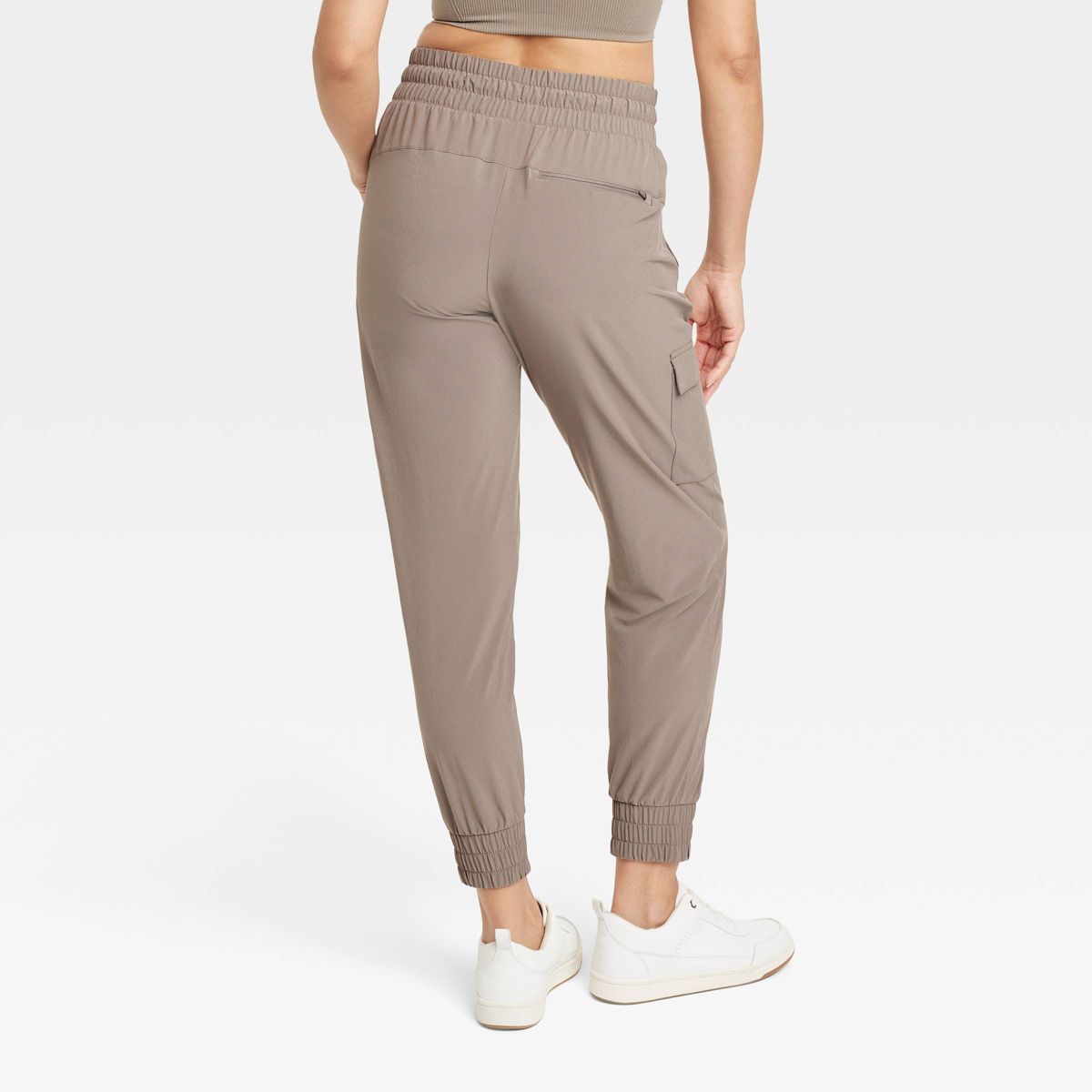Women's Woven Mid-Rise Cargo Joggers - All In Motion™ | Target