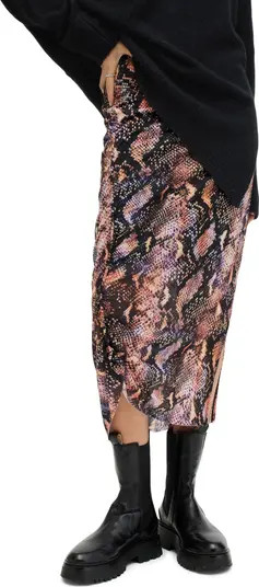 AllSaints Nora Tahoe Snakeskin Print Skirt | Nordstrom | Nordstrom