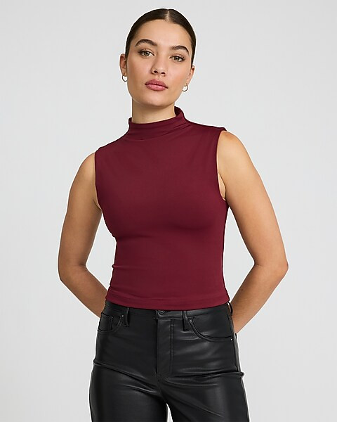 Body Contour High Compression Mock Neck Tank | Express