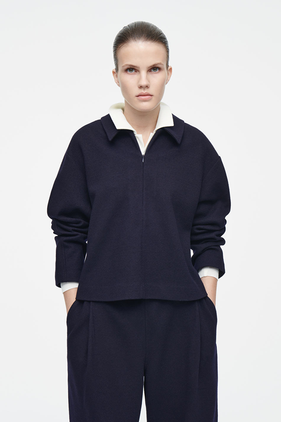 BOILED-WOOL ZIP-UP CARDIGAN | COS (US)