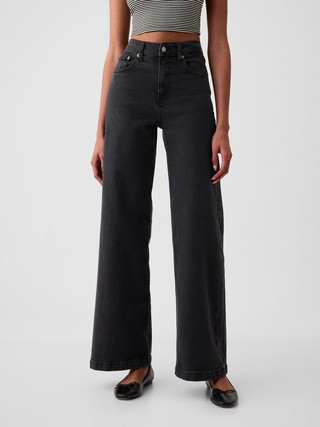 High Rise Stride Wide-Leg Jeans | Gap (CA)