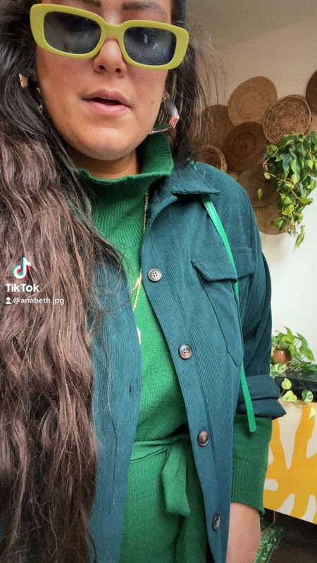 The green monochromatic queen is back on the scene! All my green looks including my corduroy shacket, sweater dress, wide calf boots and sunglasses are linked here for you 

#LTKstyletip #LTKcurves #LTKunder50