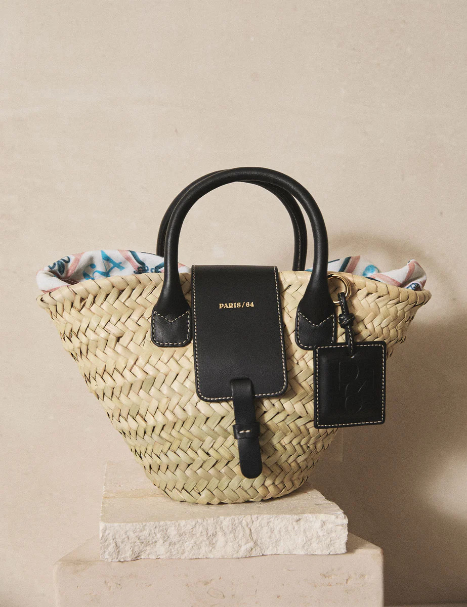 Oh Là Là Black Mini Basket Bag by PARIS/64 | PARIS/64