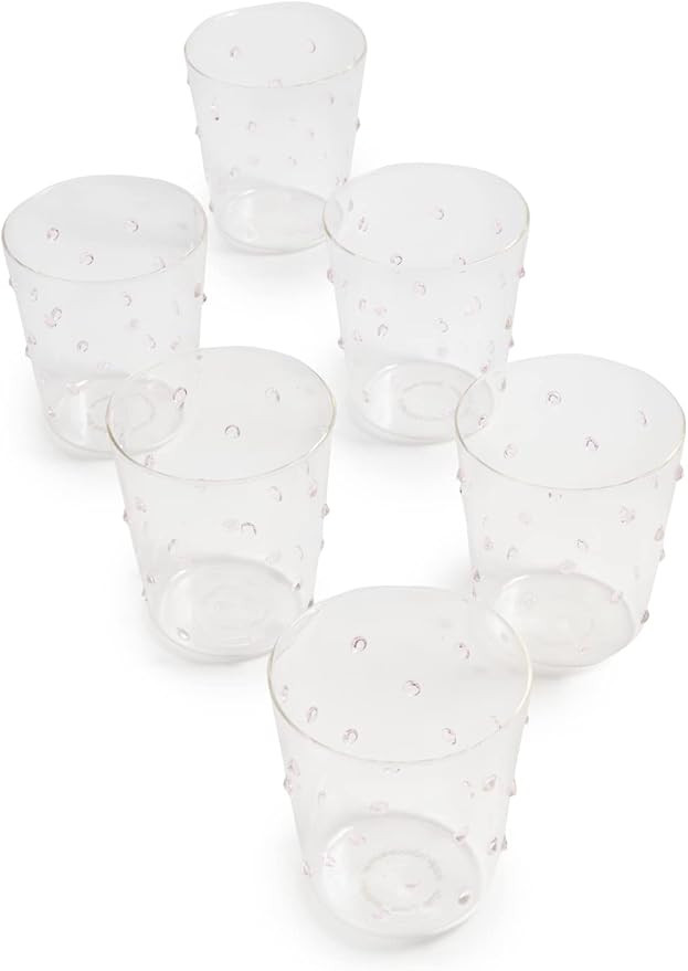 Zafferano Women's Party Tumbler Set of 6, Pink Dots, One Size | Amazon (US)