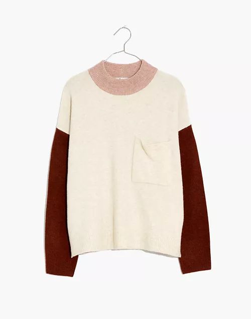 Redmond Mockneck Pocket Sweater in Colorblock | Madewell