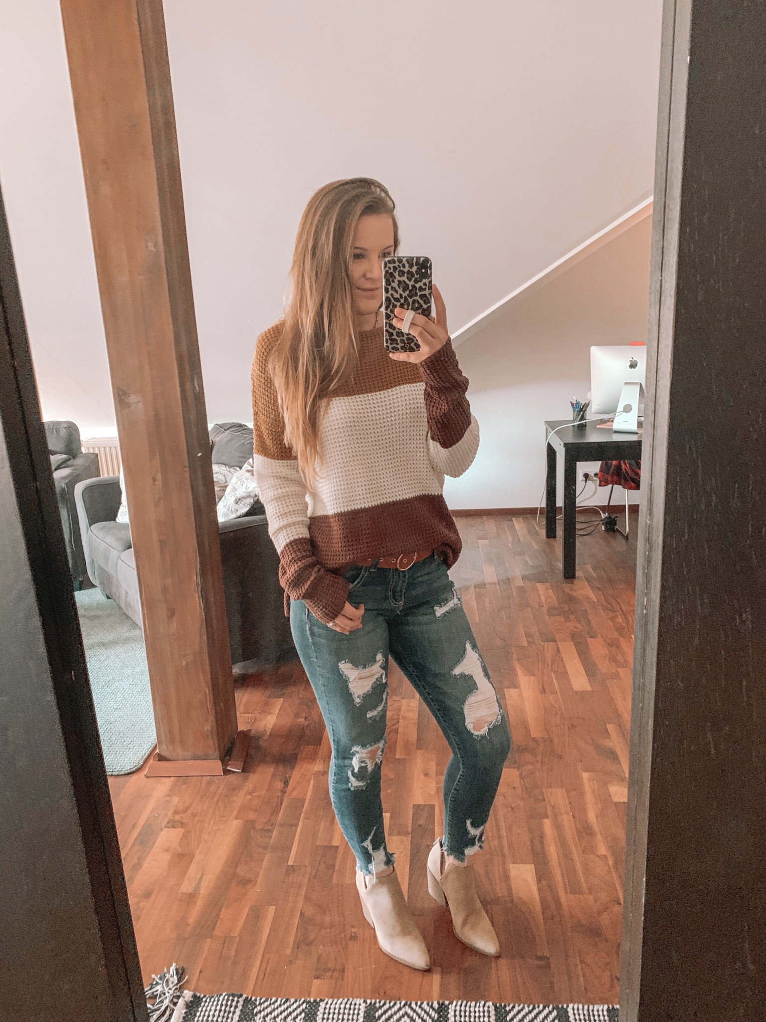 Sweater: Small // Pants: 5 // Boots: 8

Fall outfits, fall fashion, boots, sweaters, denim, fall family picture outfits, jeans, color block, knit, mirror pic, outfit of the day, ankle boot, booties, belt, loopy case, iPhone #LTKfashion #FallFashion #boots #FallOutfits #Jeans 

#LTKSeasonal #LTKworkwear #LTKfindsunder50
