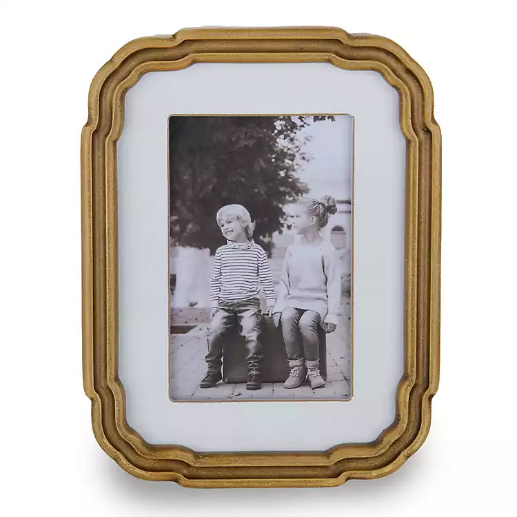 New! Gold Grooved Wood Picture Frame, 4x6 | Kirklands