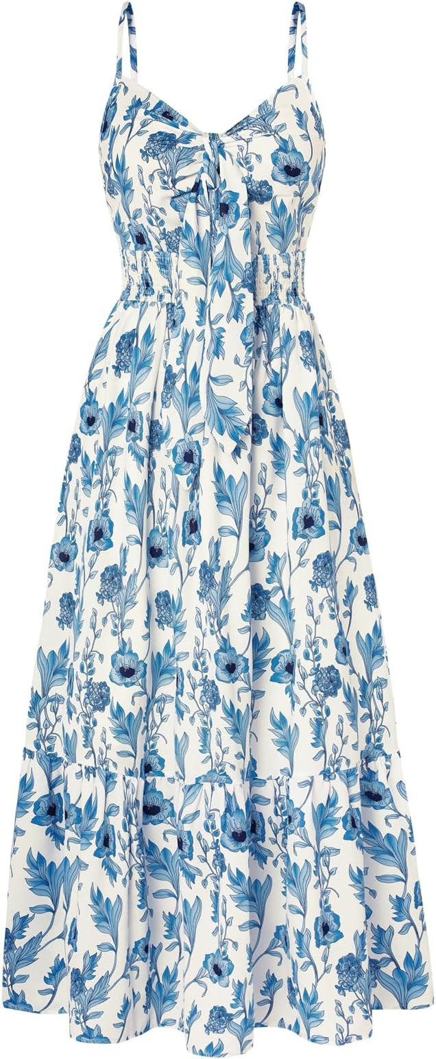 GRACE KARIN Womens Summer Floral Maxi Dresses 2026 Long Flowy Boho Dress Beach Vacation Sundresse... | Amazon (US)