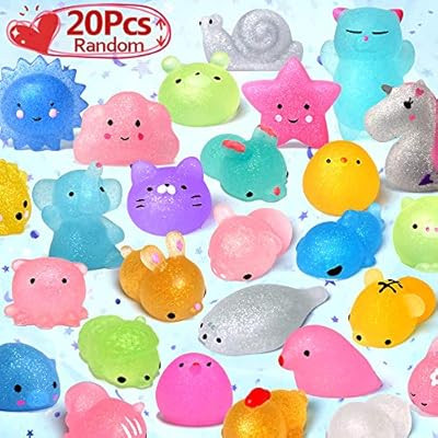Amazon.com: LUDILO Mochi Animal Squishies Toys 2nd Generation Glitter Mochi Squishy 20pcs Random ... | Amazon (US)