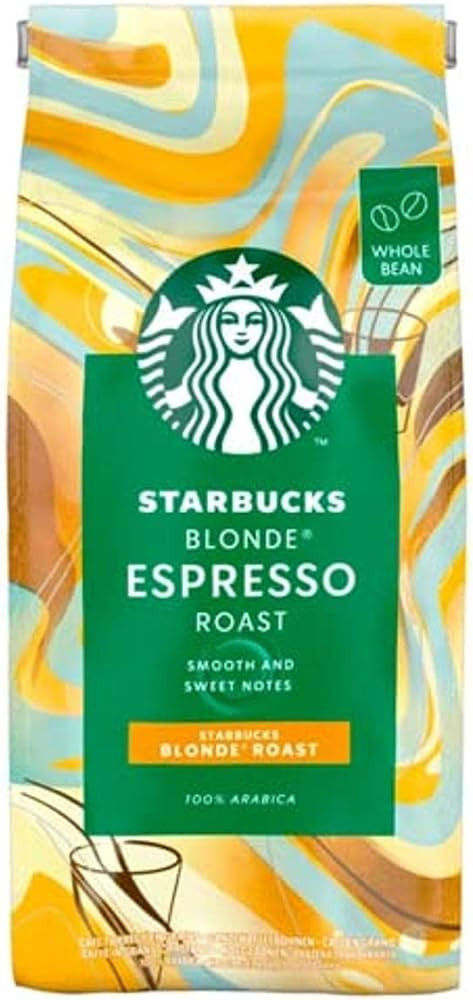 Starbucks Blonde Espresso Roast Whole Coffee Beans, 200g | Amazon (US)
