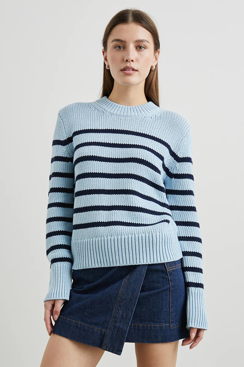 ALISE SWEATER - SKY NAVY STRIPE | Rails
