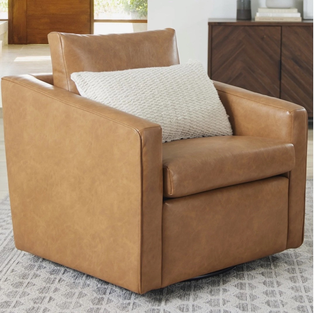 Better Homes & Gardens Steele Swivel Chair, Camel Faux Leather

#LTKStyleTip #LTKSeasonal