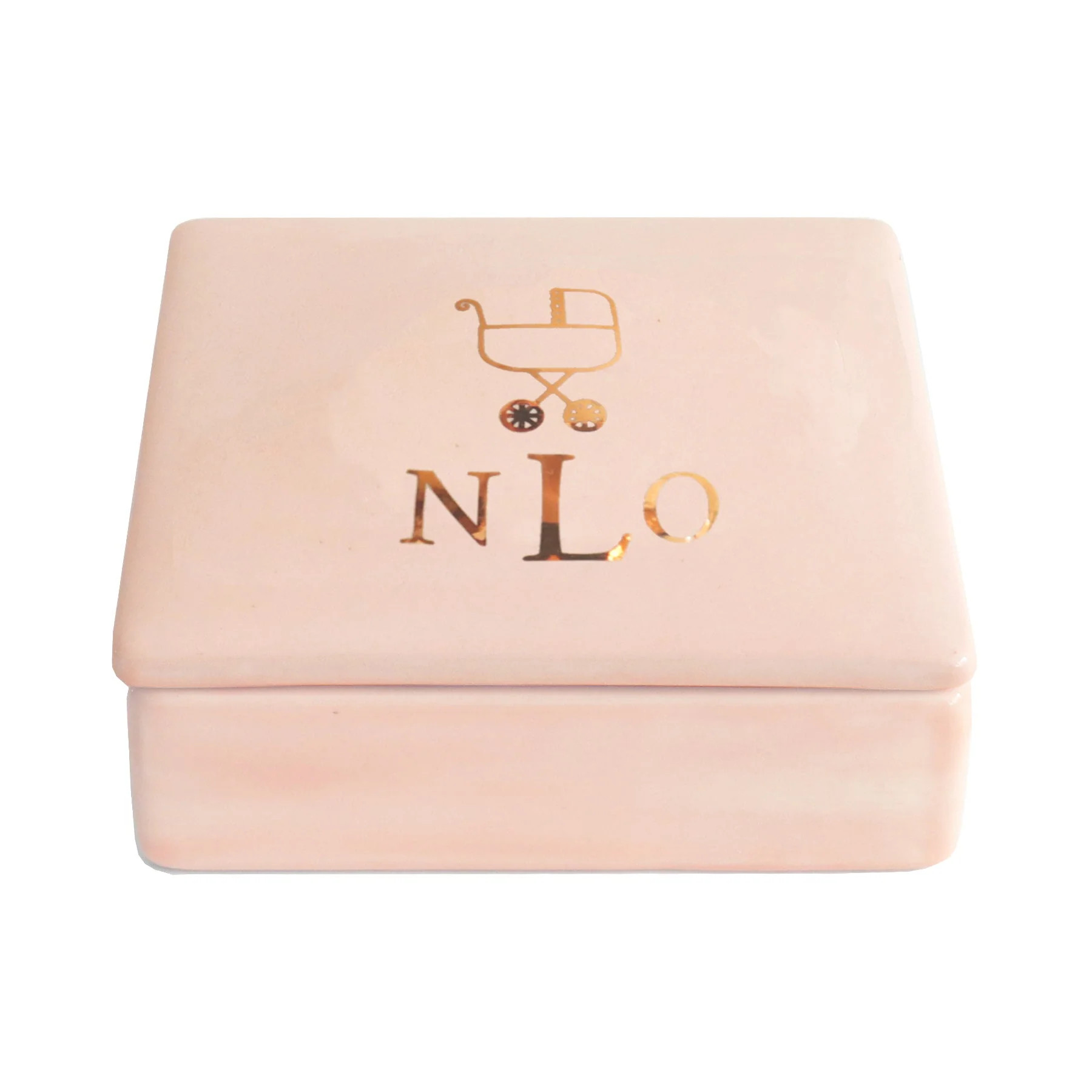 New Baby Keepsake Monogrammed Box | Ruby Clay Company