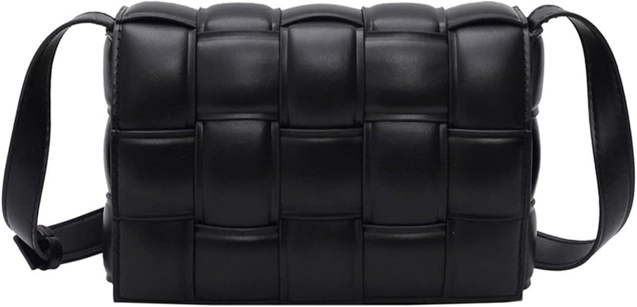 Crossbody Bags for Women Trendy Vegan Leather Shoulder Bag Woven Leather Handbags | Amazon (US)