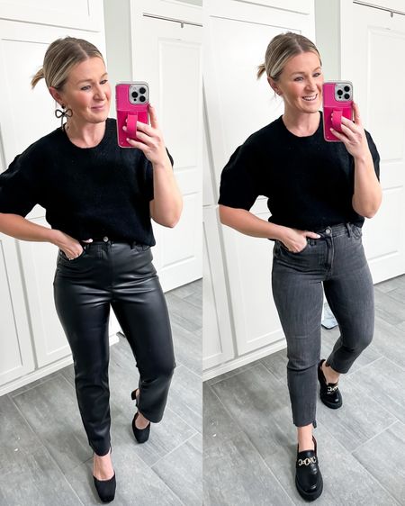 Last minute cyber Monday sale! 50% off at Express. Great finds for dressing up and wearing casually 

Size small regular in the flex jeans 
6shprt in the straight leg faux leather pants 

#LTKCyberWeek #LTKHoliday #LTKsalealert
