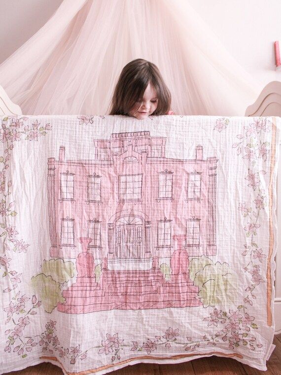 Pink Chateau Swaddle Blanket 100% Organic Cotton Gauze for - Etsy Canada | Etsy (CAD)