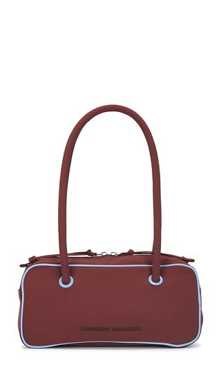 Damson Madder Benny Mini Bowler Bag in Chocolate and Blue in Brown. | Revolve Clothing (Global)