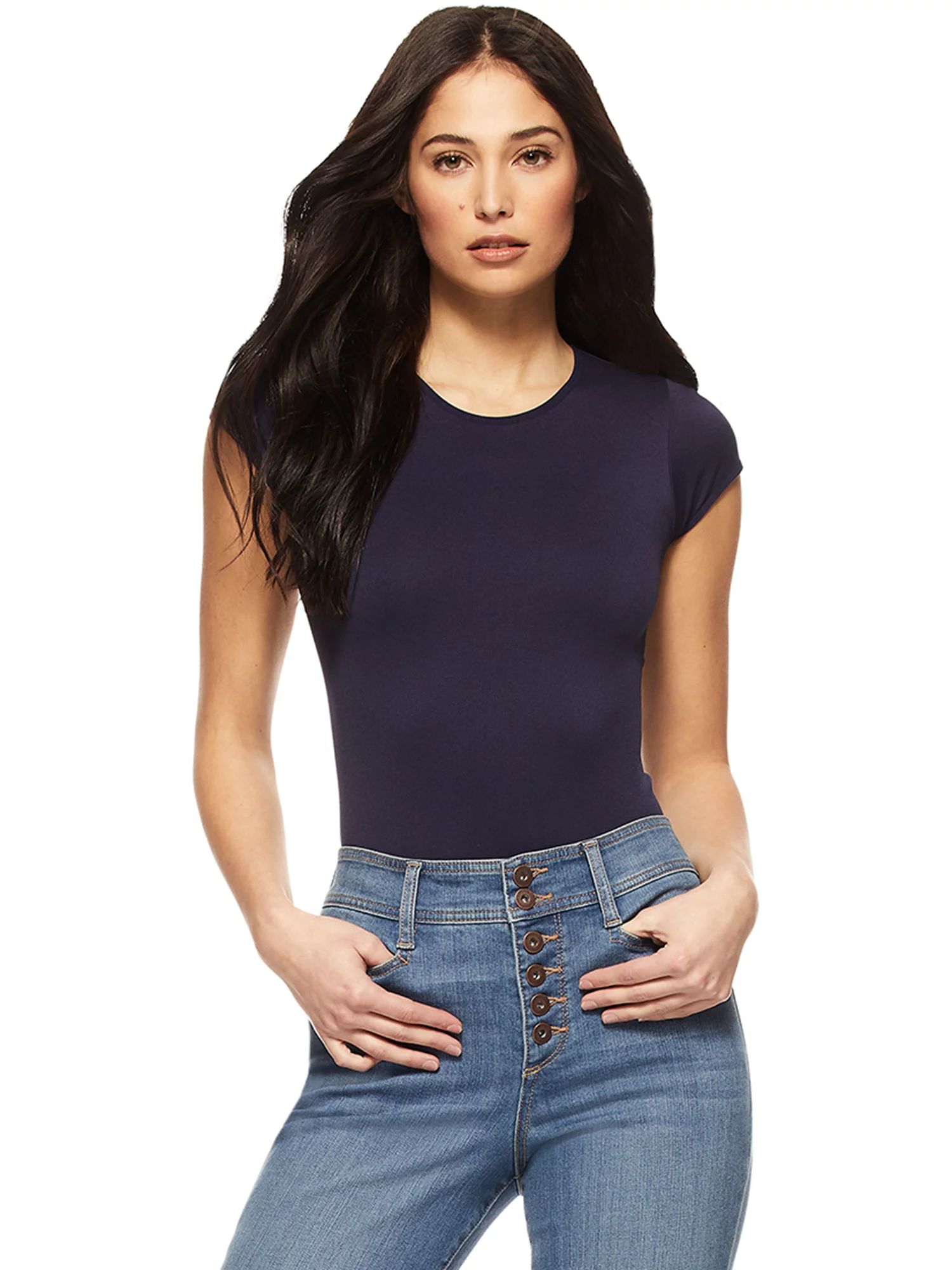 Sofia Jeans by Sofia Vergara Women’s Cap Sleeve Bodysuit | Walmart (US)