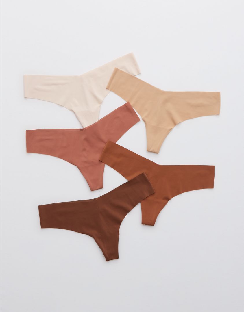 Aerie No Show Thong Underwear 5-Pack | American Eagle Outfitters (US & CA)