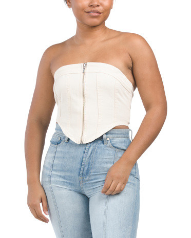 Sleeveless Denim Corset Top | TJ Maxx