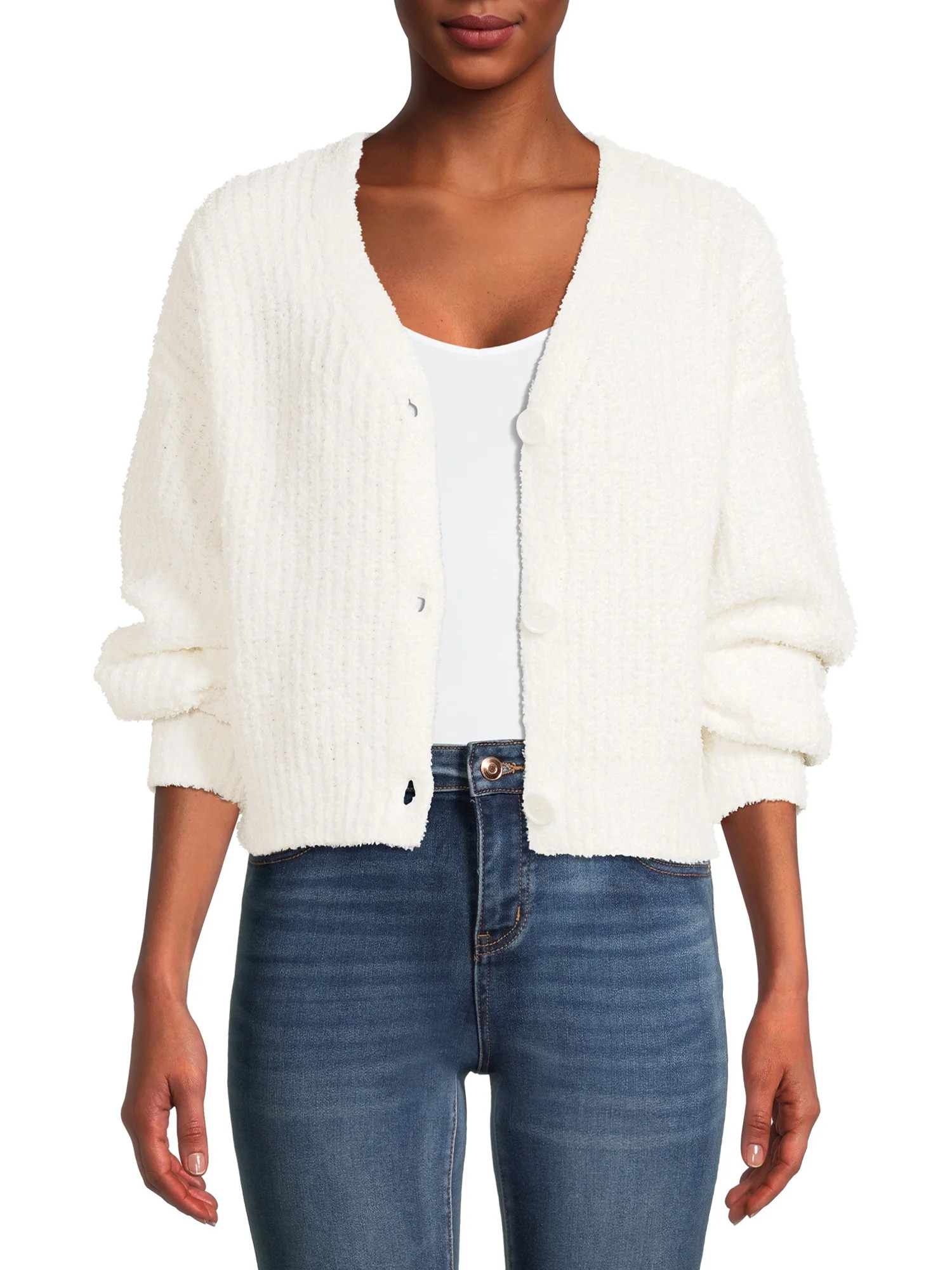 No Boundaries Juniors' Ribbed Cardigan - Walmart.com | Walmart (US)