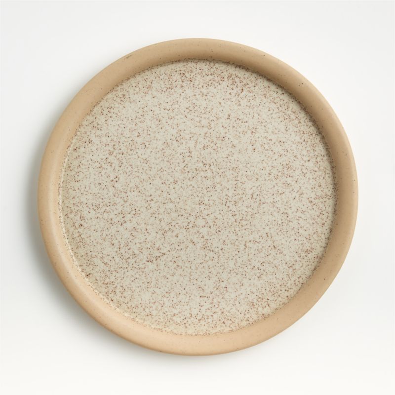 Dune Small Stone Dinner Plate | Crate and Barrel | Crate & Barrel