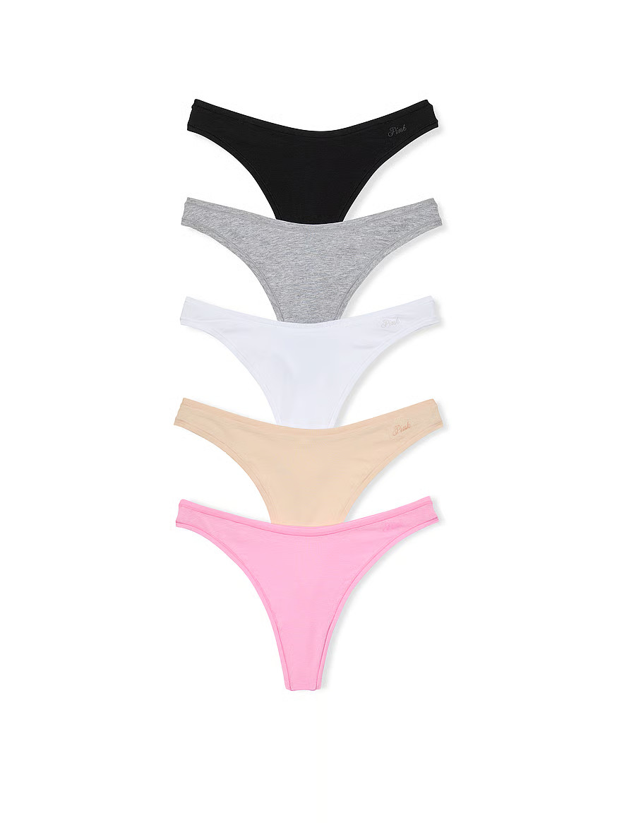Buy 5-Pack Cotton Thong Panties, Holiday Lights Pack - Order Panties online - PINK US | Victoria's Secret (US / CA )