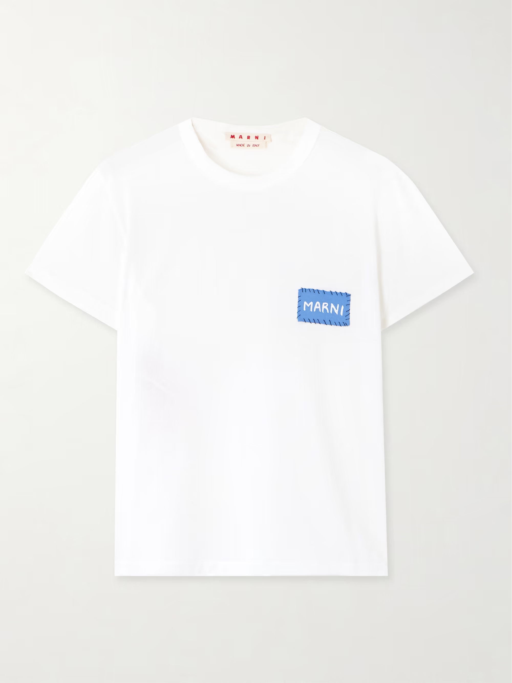 Appliquéd organic cotton-jersey T-shirt | NET-A-PORTER APAC