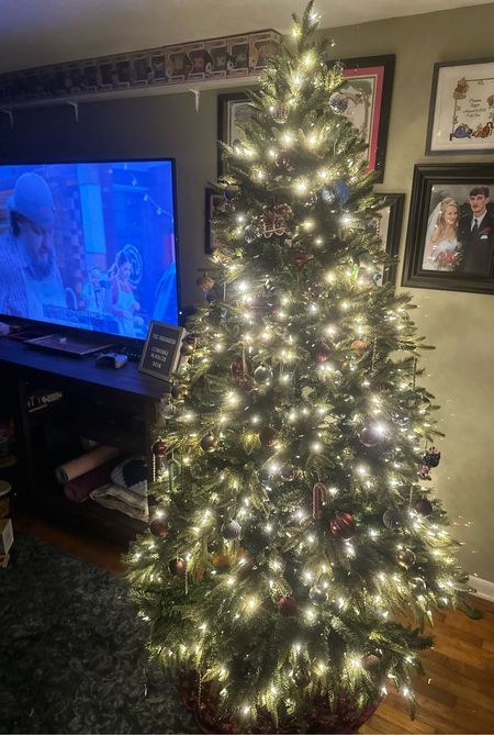 Beautiful holiday living pre-lit 7.5 ft Christmas tree from Lowe’s! They also have 6, 9, and 12 ft trees in the same style! Colored lights and white lights with several different light settings. My fav is the traditional lights!

#LTKsalealert #LTKhome #LTKHoliday