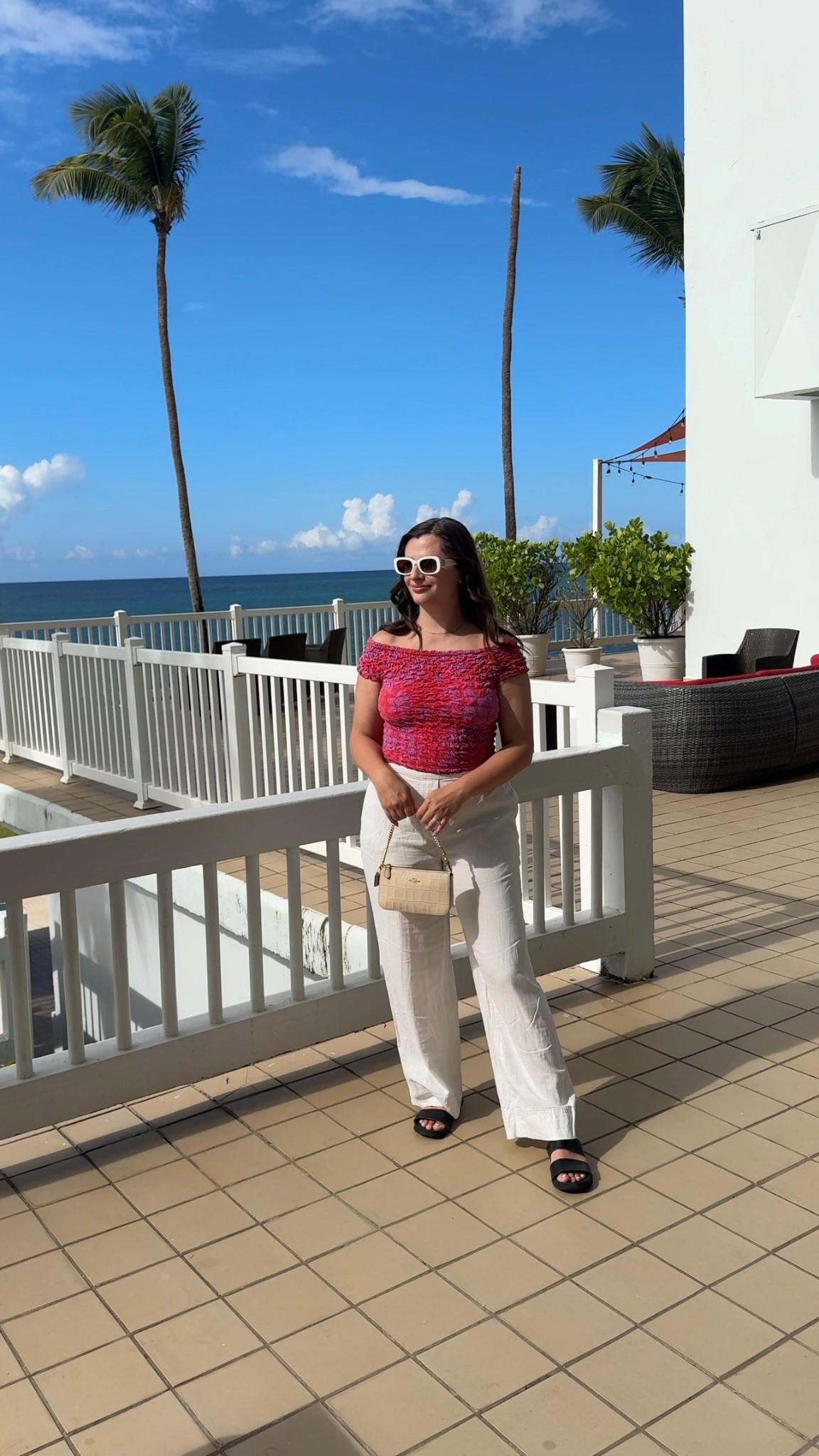 What I wore to dinner in San Juan, Puerto Rico on our family vacation! These white linen pants are fun to style and I paired them with an off the shoulder top  

#LTKTravel #LTKSeasonal #LTKStyleTip