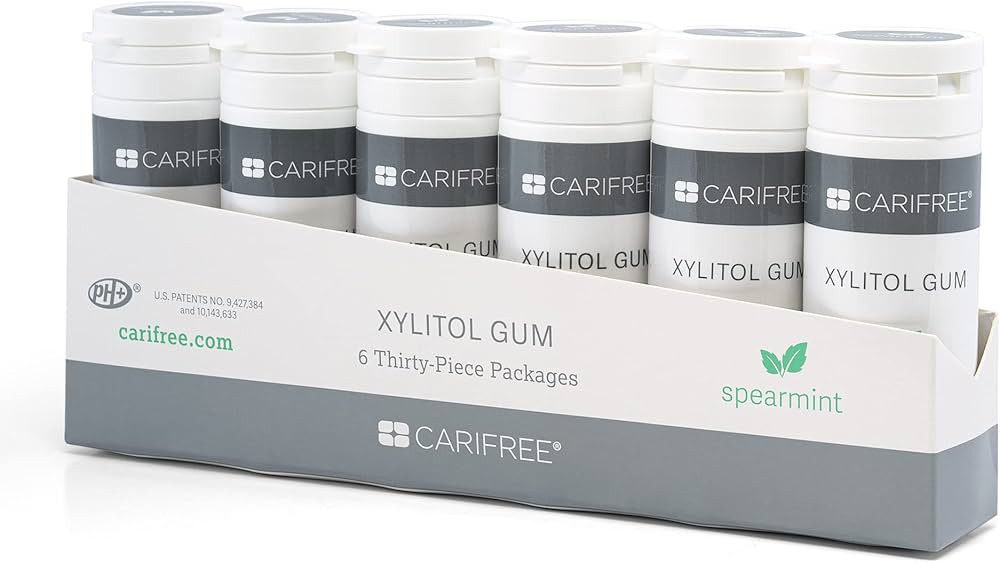 CariFree Xylitol Gum Spearmint Neutralizes pH | Freshens Breath and Moistens Mouth | Dentist Reco... | Amazon (US)