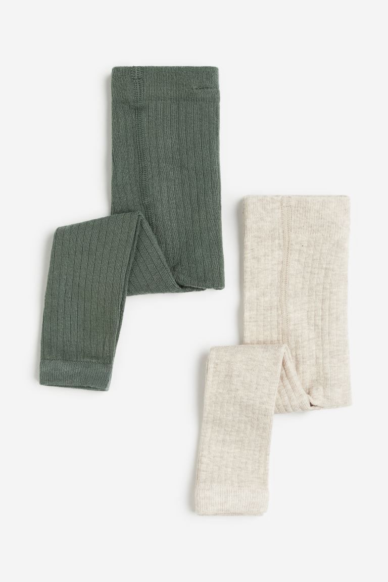 2-pack ribbed footless tights | H&M (UK, MY, IN, SG, PH, TW, HK)