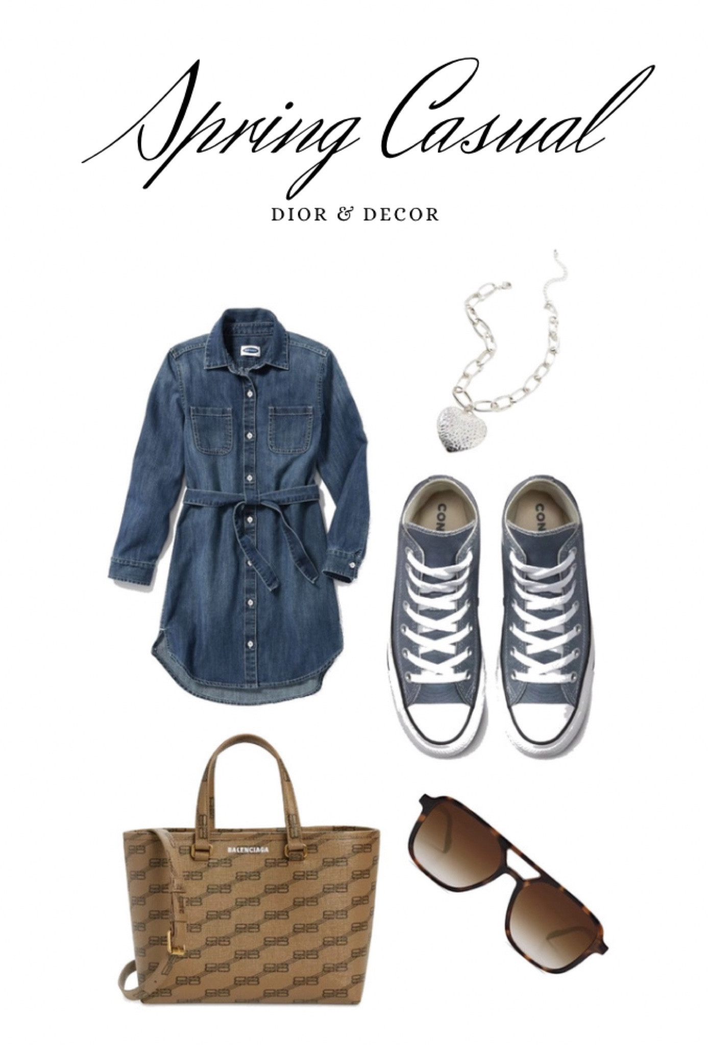 Casual Fashion   #jeansdress #balenciaga #amazon #converse #jewelry