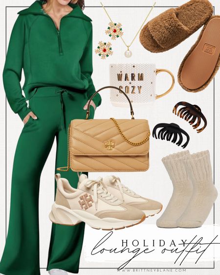 Holiday cozy outfit idea - cozy loungewear set - holiday lounge set - chic holiday casual outfit 

#LTKSeasonal #LTKfindsunder50 #LTKGiftGuide